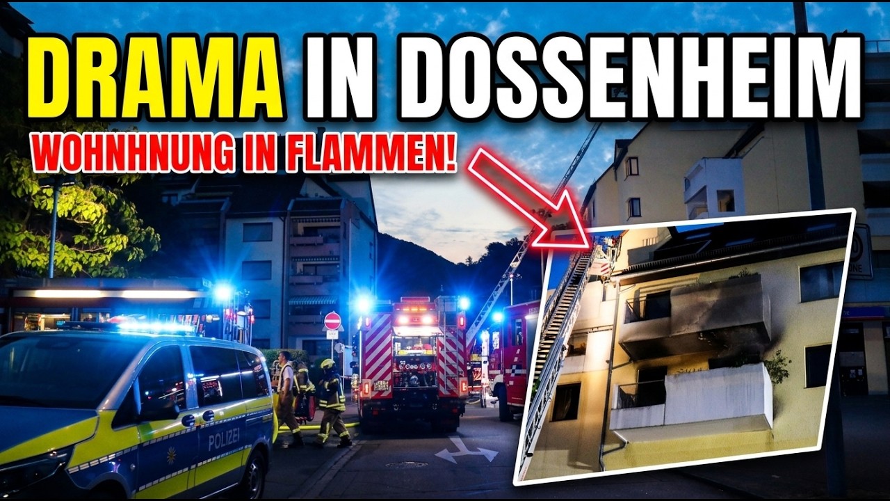 Dramatischer Wohnungsbrand in Dossenheim: Bewohner mit Rauchgasvergiftung vom Balkon gerettet