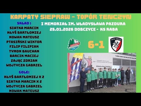 Karpaty Siepraw  - Topór Tenczyn 6:1    I Memoriał im. Władysława Pazdura 25.01.2026