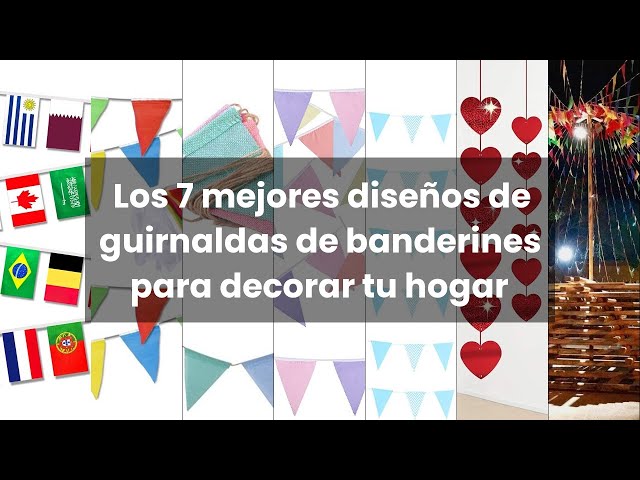 Vídeo relacionado con Alaoo 2 pcs Banderines, Guirnalda de Banderines de Tela 2.6 Metros con 10 Banderas, Triangulares Impermeables, banderines Reutilizables para Bodas Fiestas Guirnalda,el hogar