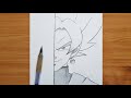 How to draw Goku Black | Black Goku half face step by step | easy tutorial