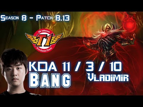 SKT T1 Bang VLADIMIR vs FIORA Top - Patch 8.13 KR Ranked