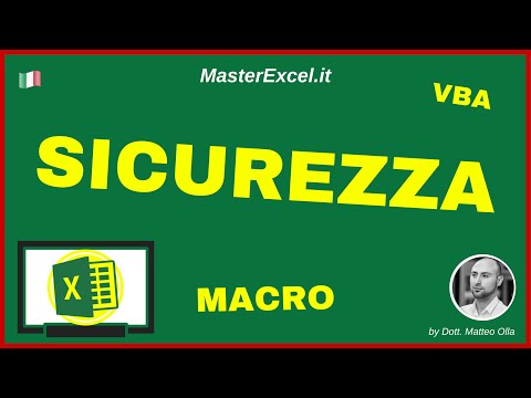 Lezione 2 in Anteprima del Corso VBA MasterClass di MasterExcel.it: Opzioni di Sicurezza Macro Excel