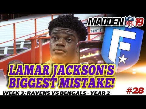 Lamar's BIGGEST Mistake! Madden NFL 19 Franchise Week 3 | Season 2 Ep.28