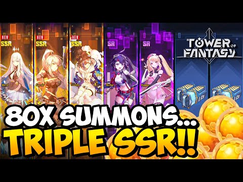 80X PULLS Tower Of Fantasy Summon TRIPLE SSR | Meryl, Samir, Cocoritter TOF