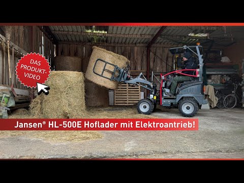Our JANSEN® HL-500E FARM LOADER – 🔋⚡ Experience the powerful, electric farm loader in action.