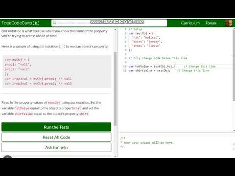 Basic Javascript Accessing Object Properties With Dot Notation Free Code Camp Dani