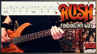 Finding My Way by Rush - Bass Cover with Tabs Play-Along