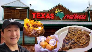 I Tried TEXAS ROADHOUSE! World's BIGGEST Steakhouse Chain!