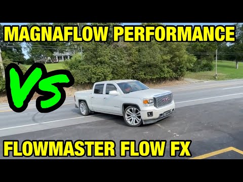 GMC Sierra 5.3L V8: MAGNAFLOW PERFORMANCE MUFFLER Vs FLOWMASTER FLOW FX!