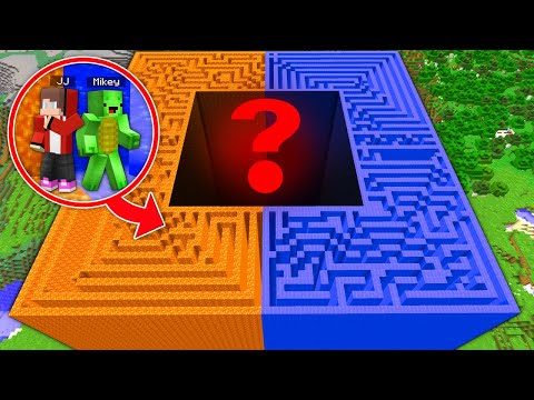Exploring the Tallest Secret Lava Water Maze in Minecraft