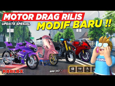 RDID UPDATE BESAR RILIS !! BANYAK MOTOR DRAG LIMITED ZX6R MODIFIKASI VELG DAN MAP BARU - Roblox