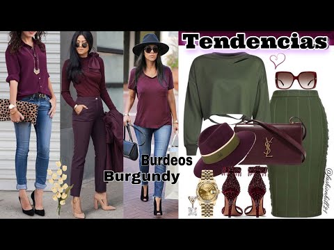 MODA 2022 MUJER OUTFITS COLOR VINO CÓMO COMBINAR EL COLOR VINO  MODA 2022 MUJER TENDENCIAS 2022