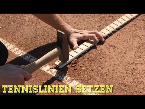 Linien auf Tennisplatz verlegen – Anleitung für Platzwarte