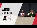 Ajacieden vieren landskampioenschap bij het Arenadek