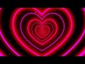 Double Neon Love Heart Tunnel Particles Background 1 Hour 4k 60fps Background Disco Pink