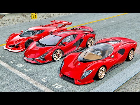 De Tomaso P72 2022 vs Lamborghini Sian vs Apollo Intensa Emozione at Mugello GP