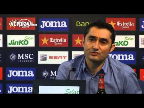 Ernesto Valverde en rueda de prensa tras hacerse cargo del Valencia CF
