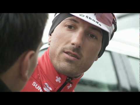 Fabian Cancellara training ride at Tour of Flanders 2010