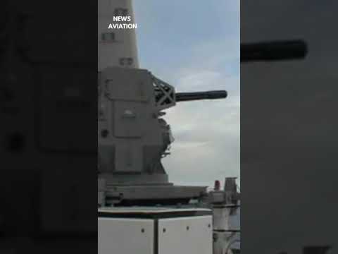 Naval Gatling Gun in Action