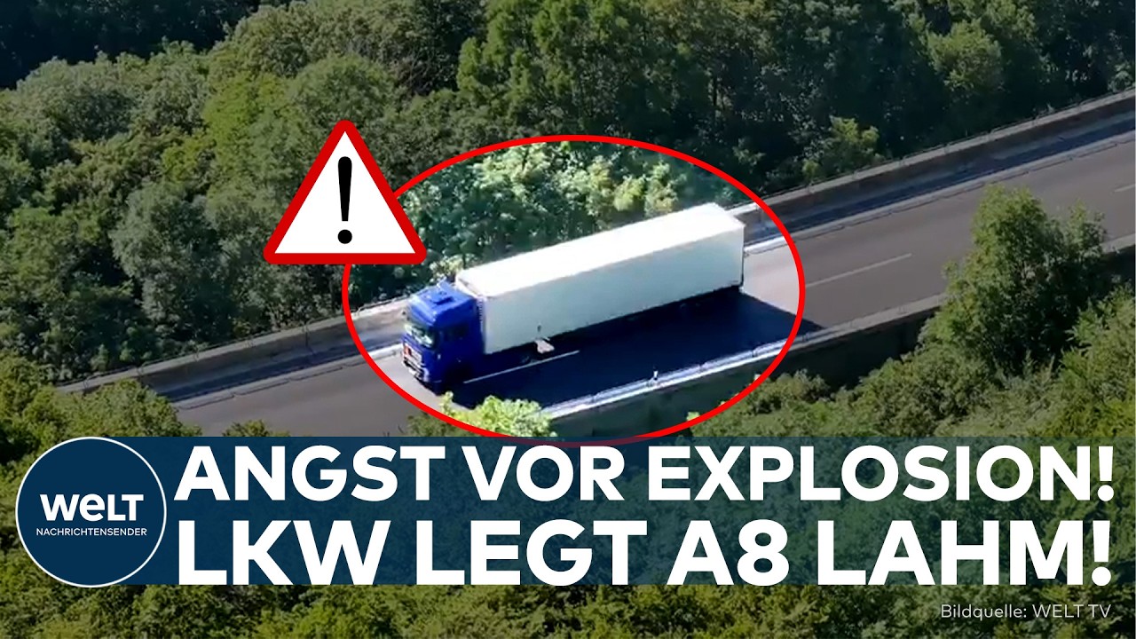 EXPLOSIONSGEFAHR AUF DER A8: 300 Menschen wegen Gefahrgut-Lkw evakuiert!