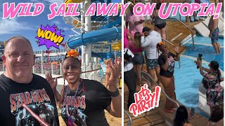 Boarding the BRAND NEW Utopia of the Seas! Champagne, Lobster & Sail Away Surprises!