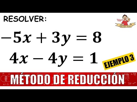 Método de reducción (suma y resta). Sistemas de ecuaciones de 2x2. Ej. 3