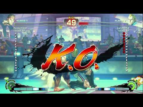Ryukichikun [Ryu] vs Ginger1998 [Adon] karin0254 [Abel] SSF4 Japanese Ranked Matches - TRUE-HD