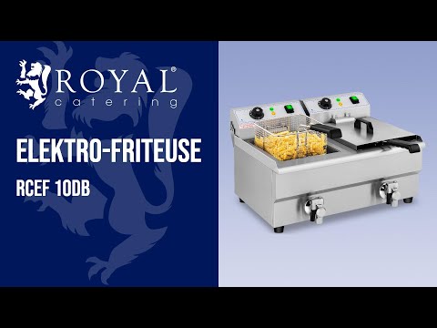 Video - Elektro-Friteuse - 2 x 10 Liter - Aftapkraan - 230 V