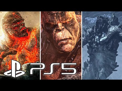 ALL TITAN SCENES IN GOD OF WAR III (PS5 Remastered) - 4K 60FPS ULTRA HD