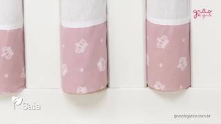 Quarto para Bebê sem Cama Babá Nobreza Rosa Antigo | Ref: 61203