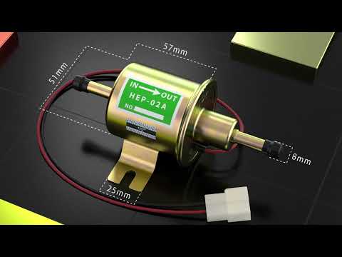 Universal Electric Fuel Pump 4-7,PSI,12V Low Pressure Gas Diesel Inline HEP-02A