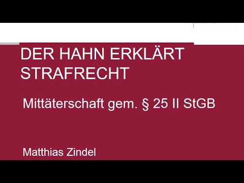 The Rooster Explains Criminal Law - Section 25 II of the German Criminal Code (StGB) - Joint Perp...