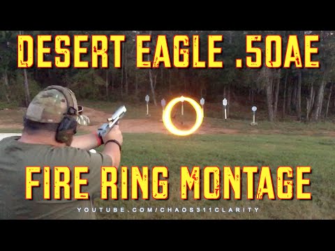 Desert Eagle 50AE - Slow Motion Fire Ring Montage!