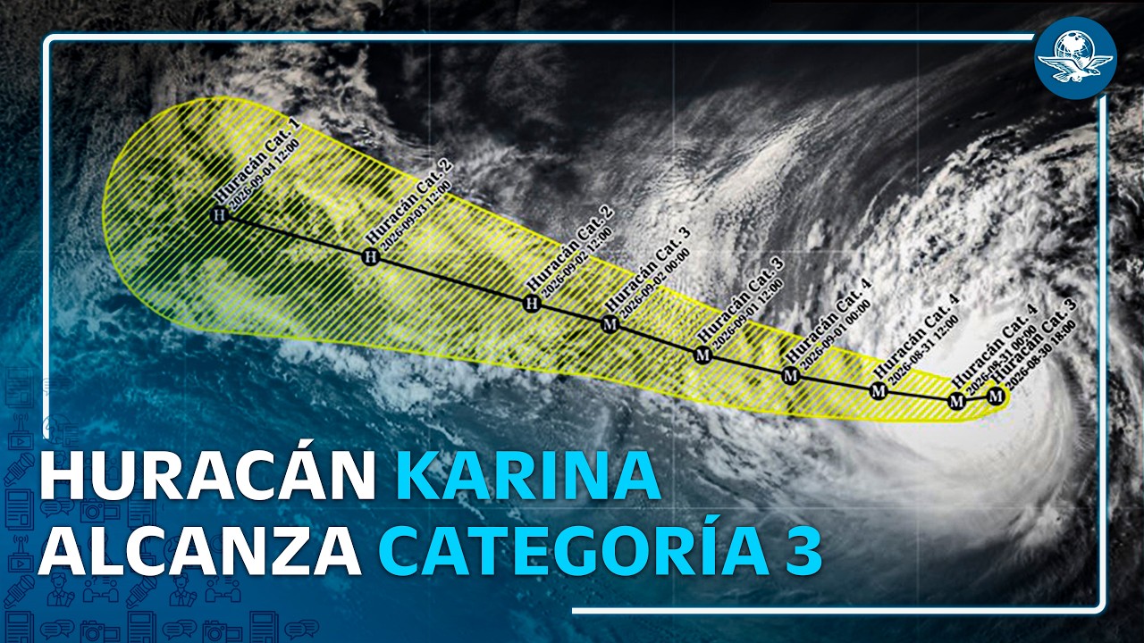 Huracán Karina alcanza categoría 3 y genera alerta por fuerte oleaje