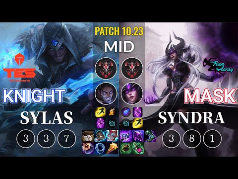 TES knight Sylas vs RNW Mask Syndra Mid - KR Patch 10.23