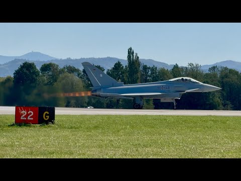 Eurofighter Typhoon takeoff on NATO Days 2025 Ostrava