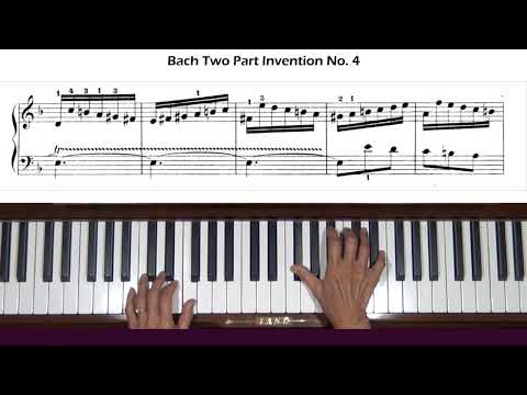 Bach Two-Part Invention No. 4 in D Minor BWV 775 Piano Tutorial