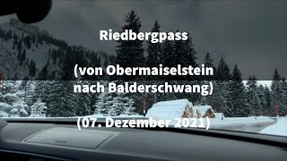 Riedbergpass [von Obermaiselstein nach Balderschwang]  (07. Dezember 2021)