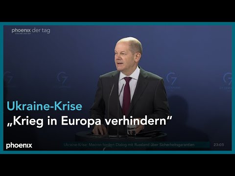 Ukraine-Krise: Pressekonferenz mit Scholz, Macron und Duda