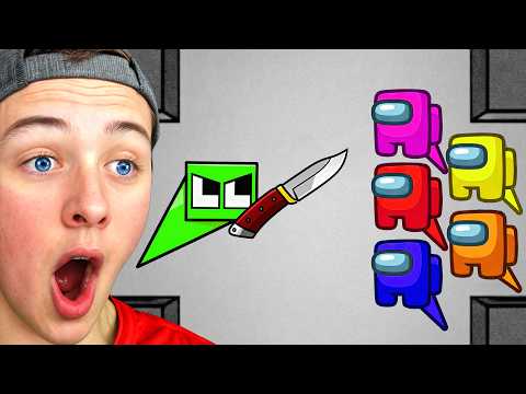 Reacting to SQUARE vs AMONG US Cube Battle!