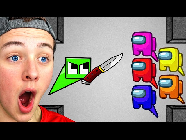 Reacting to SQUARE vs AMONG US Cube Battle!