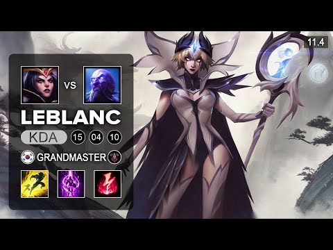 LeBlanc Mid vs Ryze - KR Grandmaster Patch 11.4