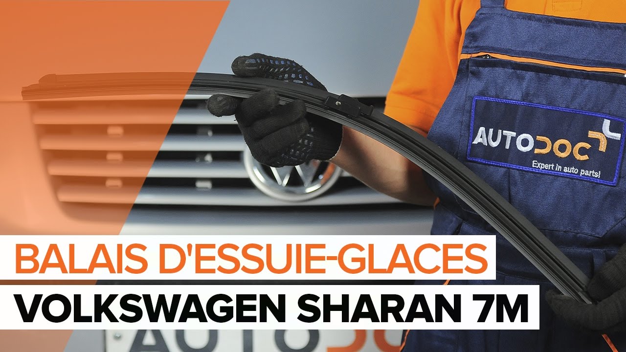Comment changer : essuie-glaces avant sur VW Sharan 1 - Guide de remplacement