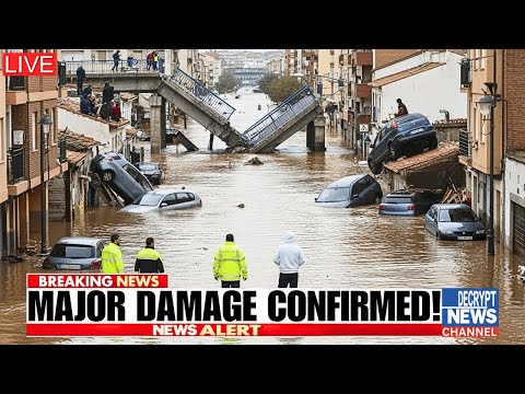 Spain Is DROWNING!: Storm Leo Turns Entire Cities Into Rivers, Towns Submerged  (Shocking Footage)