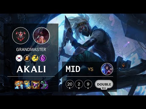Akali Mid vs Ahri - KR Grandmaster Patch 11.24