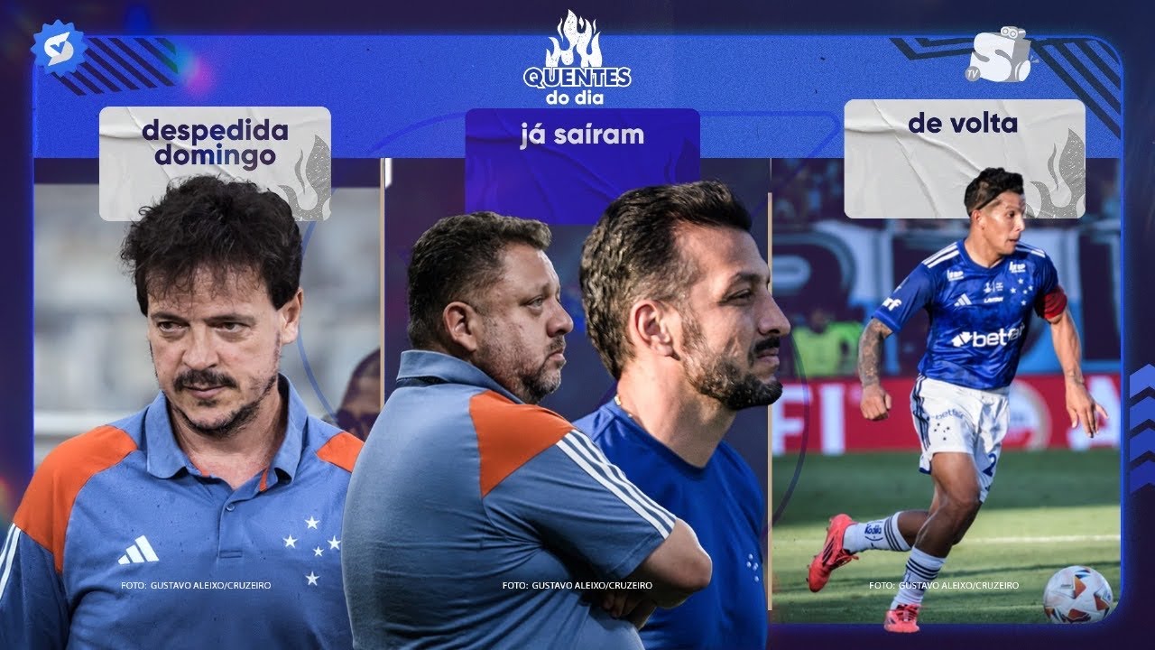 FERNANDO DINIZ PRÓXIMO DE DEIXAR O CRUZEIRO • SAÍDAS CONFIRMADAS NO FUTEBOL