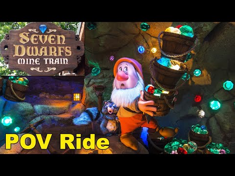 Seven Dwarfs Mine Train Roller Coaster - Front Row Full POV Ride - Magic Kingdom, Walt Disney World