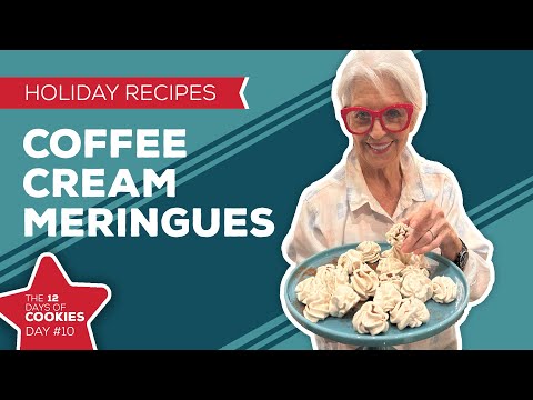Holiday Cooking & Baking Recipes: Coffee Cream Meringues Recipe | 10th Day of Christmas Cookies