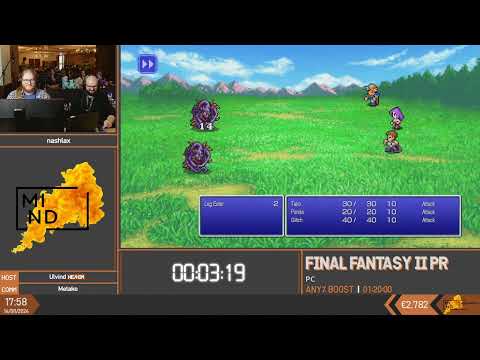 Final Fantasy II PR | Any% Boost Speedrun by nashlax | BSG Annual 2024
