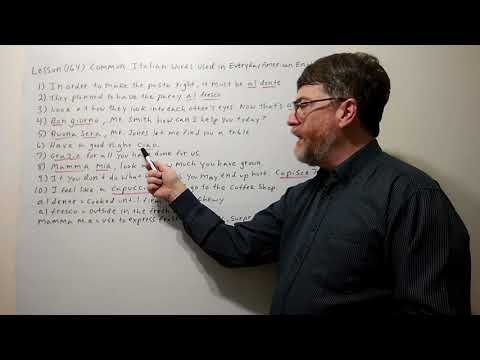 Tutor Nick P Lesson 164 Common Italian Words Used in Everyday English